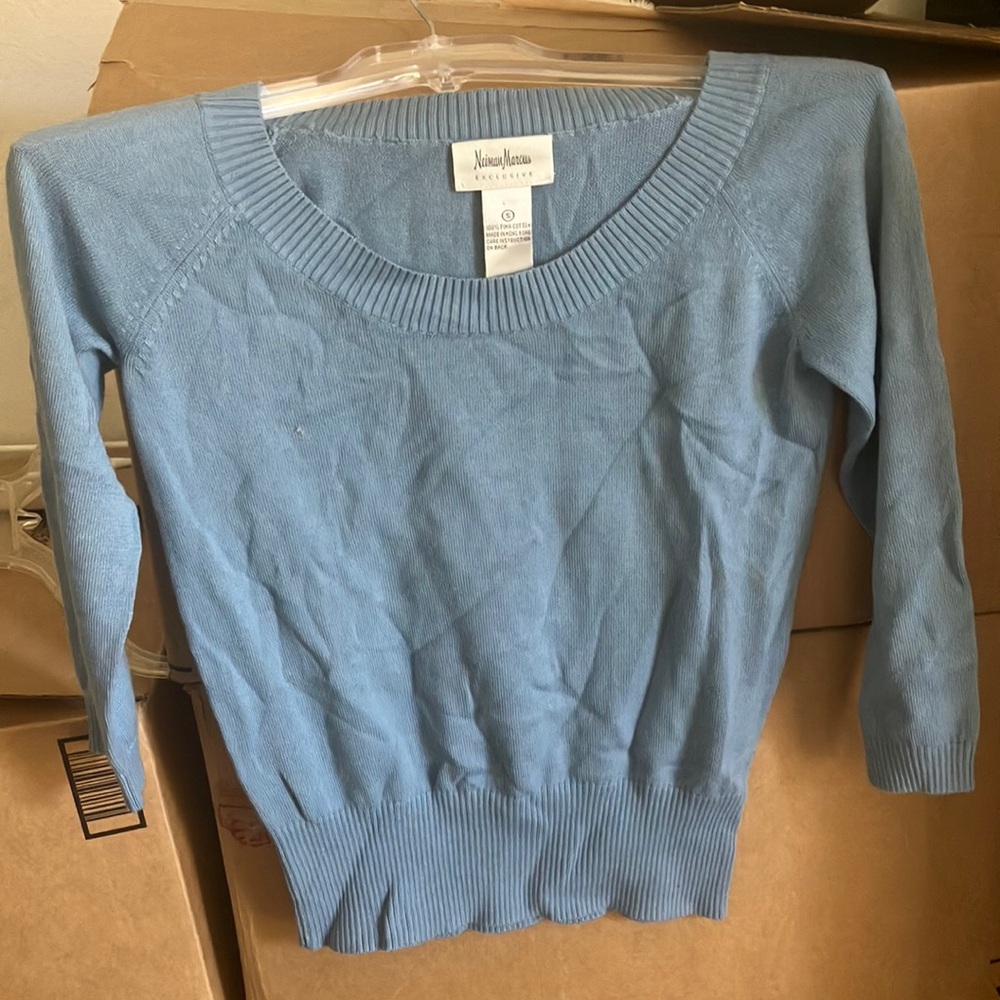 Neiman Marcus Light Blue Sweater